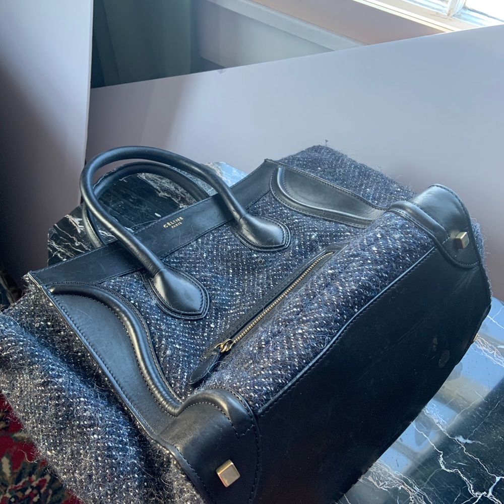 Celine leather/tweed‎ mini luggage tote - Picture 6 of 6